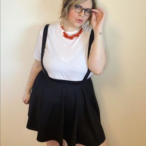 Black suspender skirt